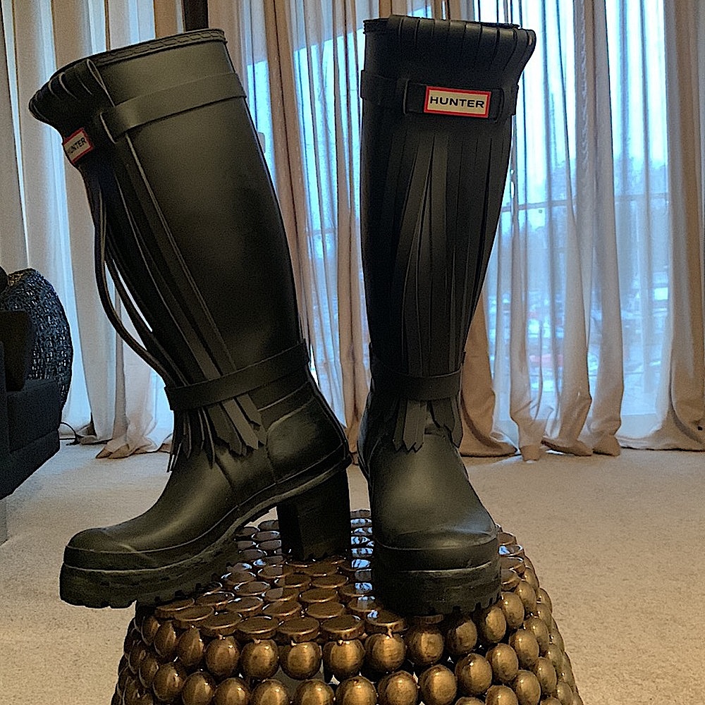 Hunter Fringe Boots in Black Size: US 7F - Rare - Picture 3 of 7